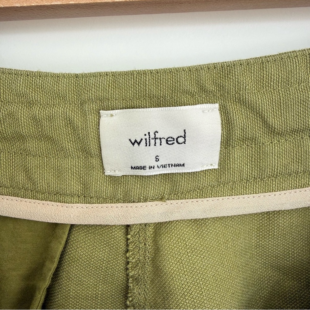 WILFRED | Linen blend Sage Green Cropped Trousers - Size 6 - Picture 2 of 12